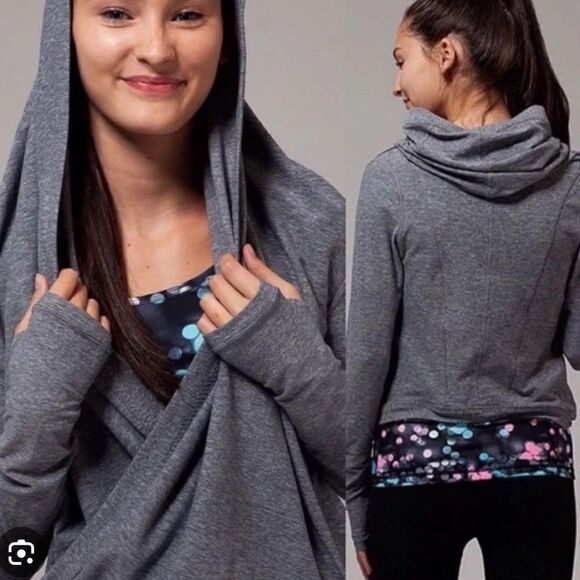 Ivivva by Lululemon Four Count Shrug Long Sleeve Wrap Athletic Girls 14 - Picture 1 of 5
